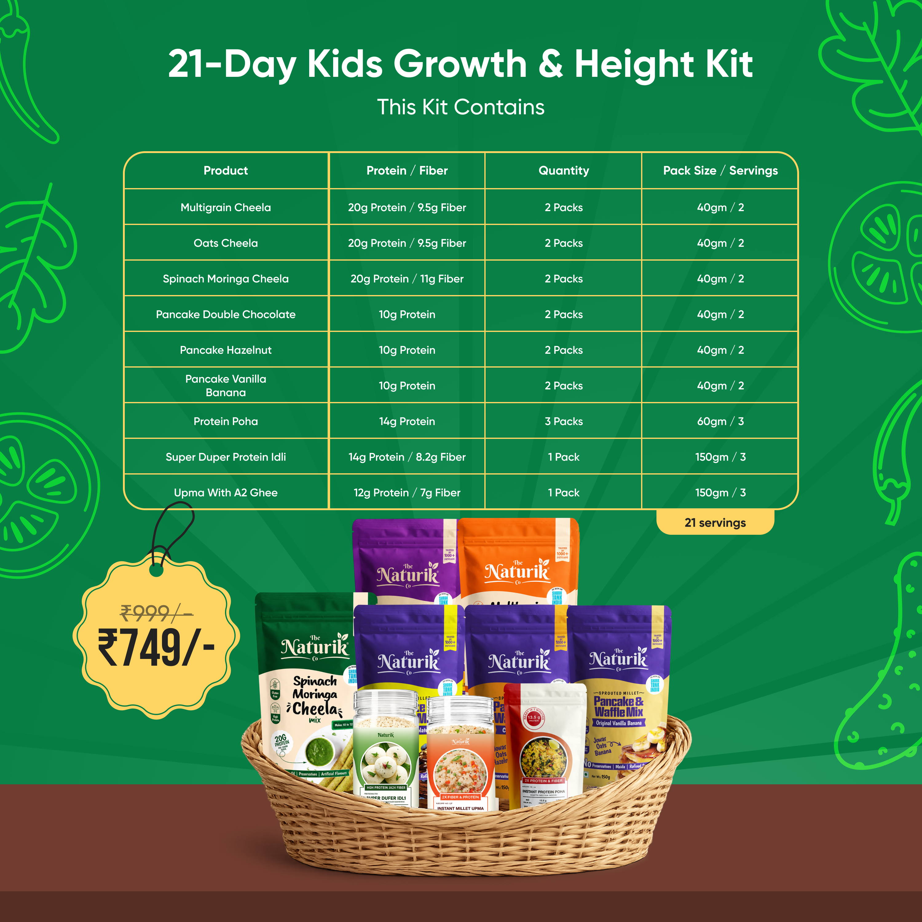 21-Day Kids Height and Growth Kit