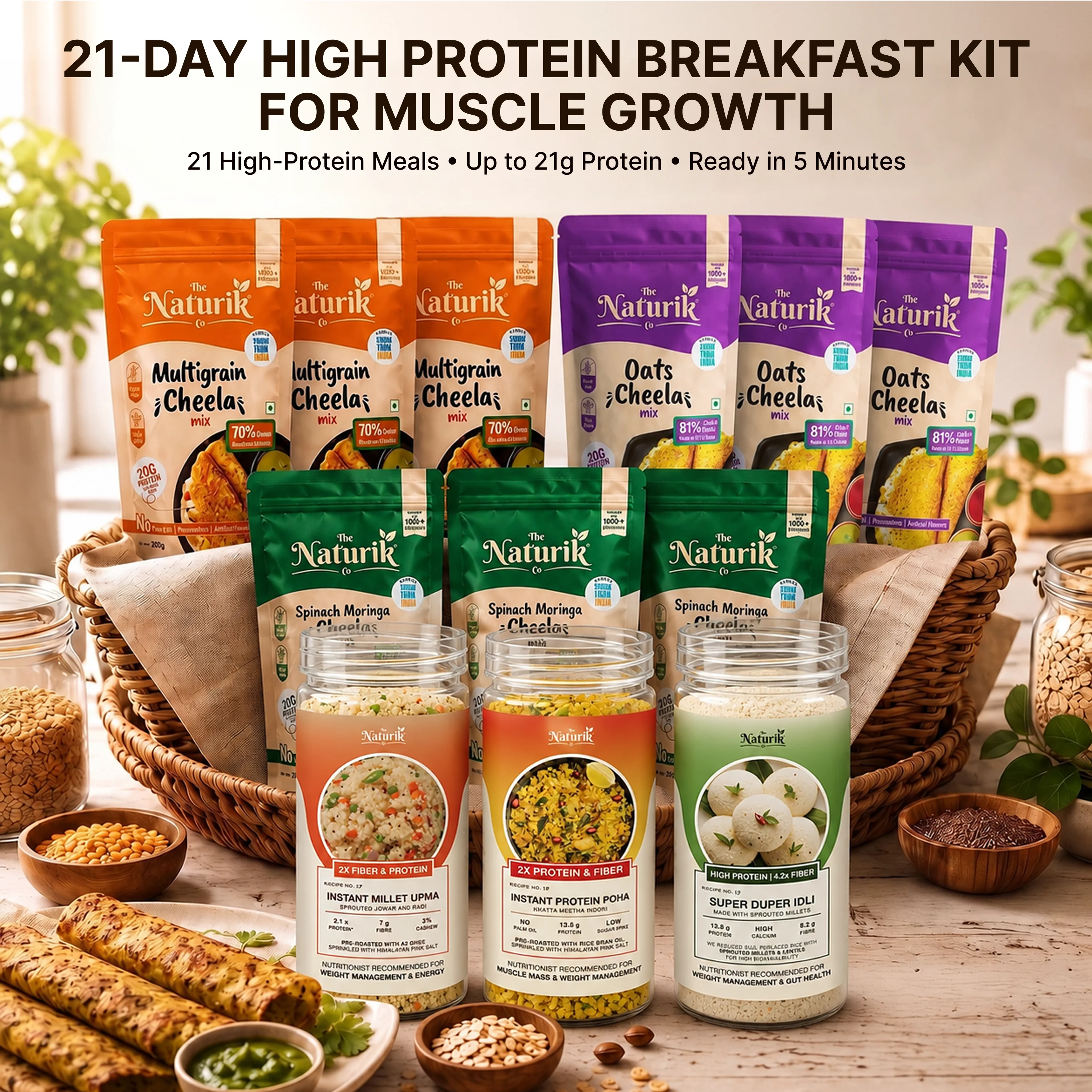 21-Day High Protein Breakfast Kit for Muscle Growth
