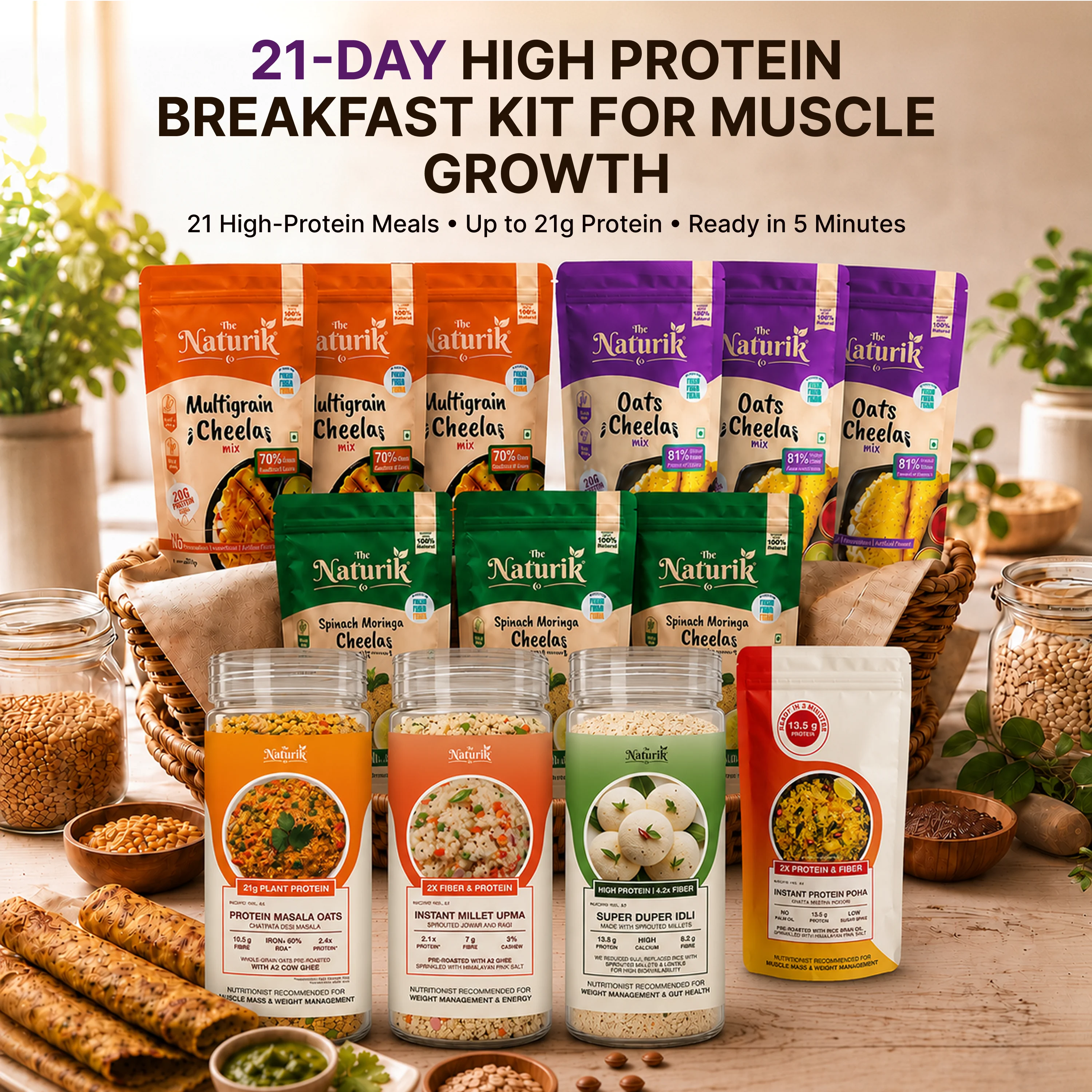 21-Day High Protein Breakfast Kit for Muscle Growth