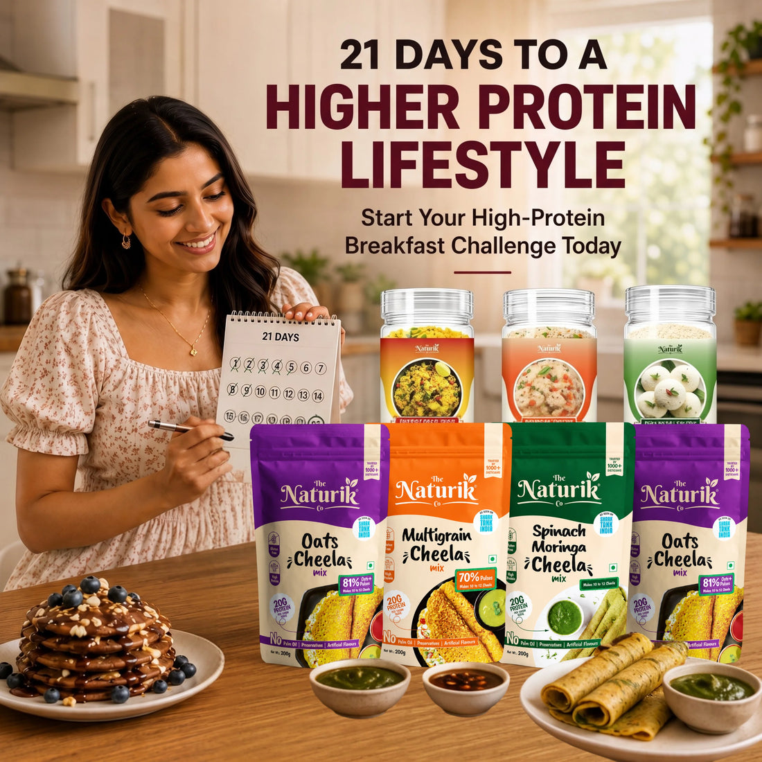 21-Day High Protein Breakfast Kit for Muscle Growth