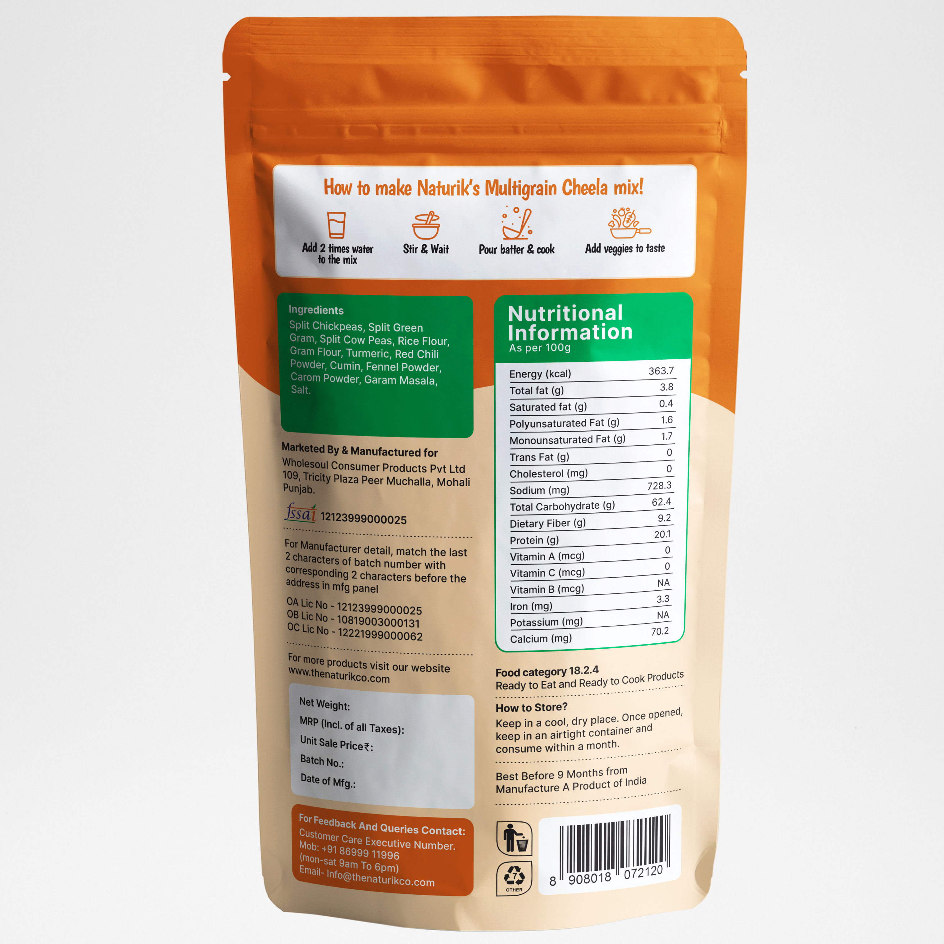 Multigrain Cheela Mix -  Nutritious Chilla Mix