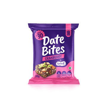 Date Bytes - Cranberry Almond Bytes Pack of 10 (20g each)