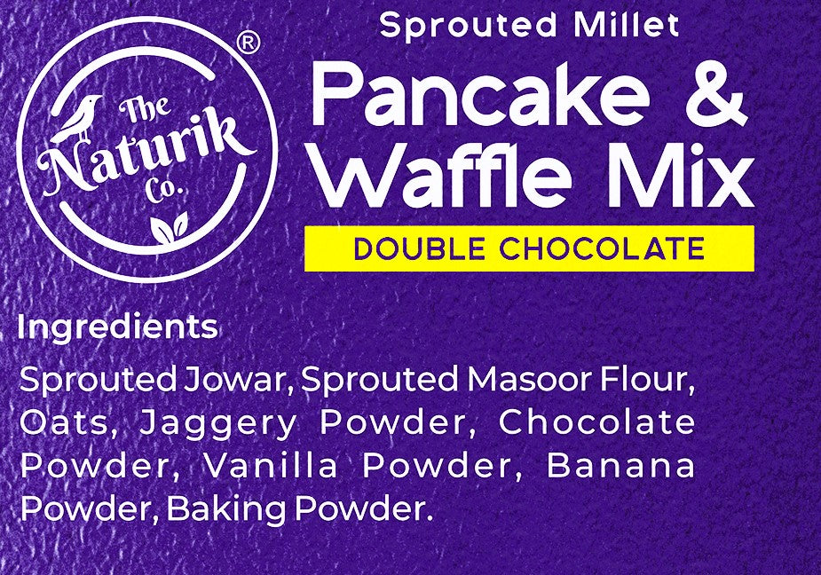 The Naturik Co. Millet Pancake & Waffle Mix | High Protein, Fiber I No Maida No Sugar
