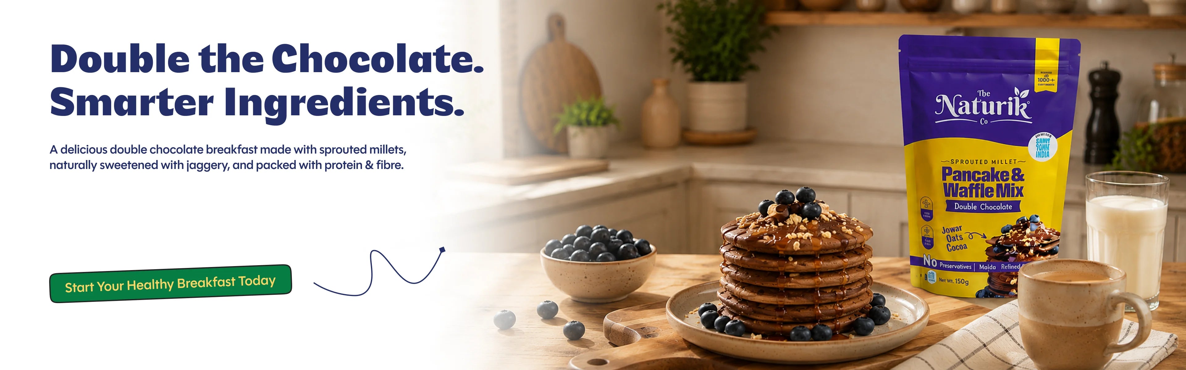 Double Chocolate - Millet Pancake and Waffle Mix