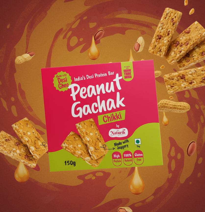 Punjabi Mungfali Gachak 150g – Peanut Chikki with Desi Ghee & Jaggery