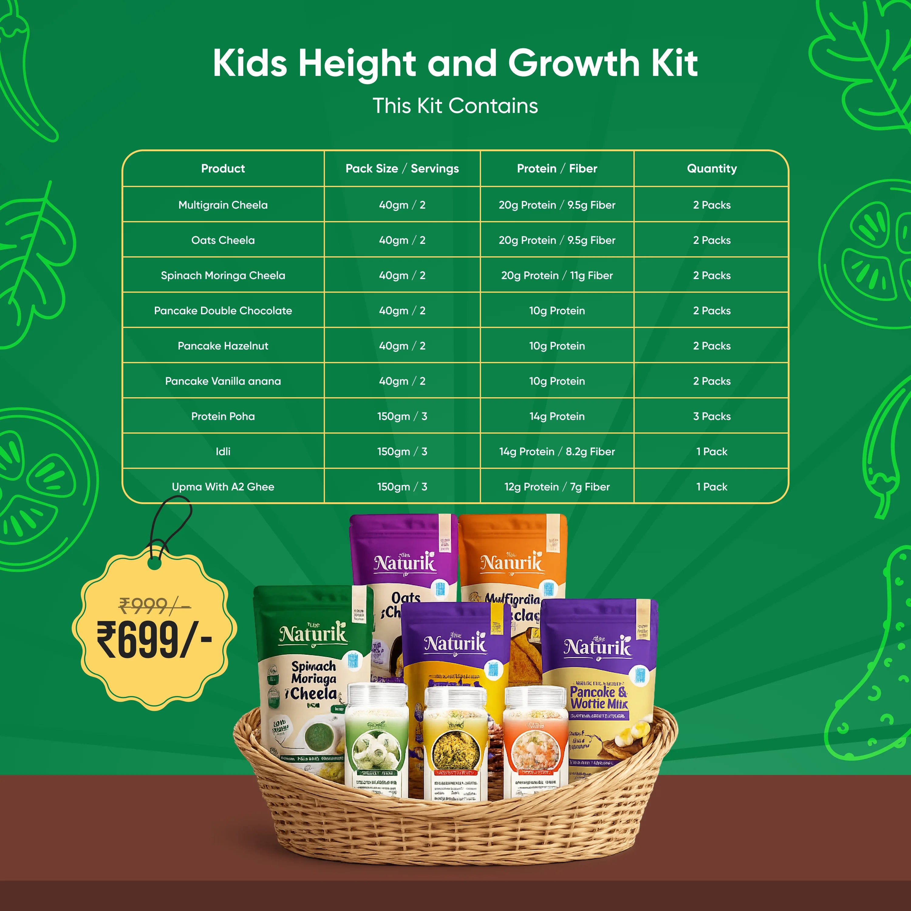 21-Day Kids Height and Growth Kit
