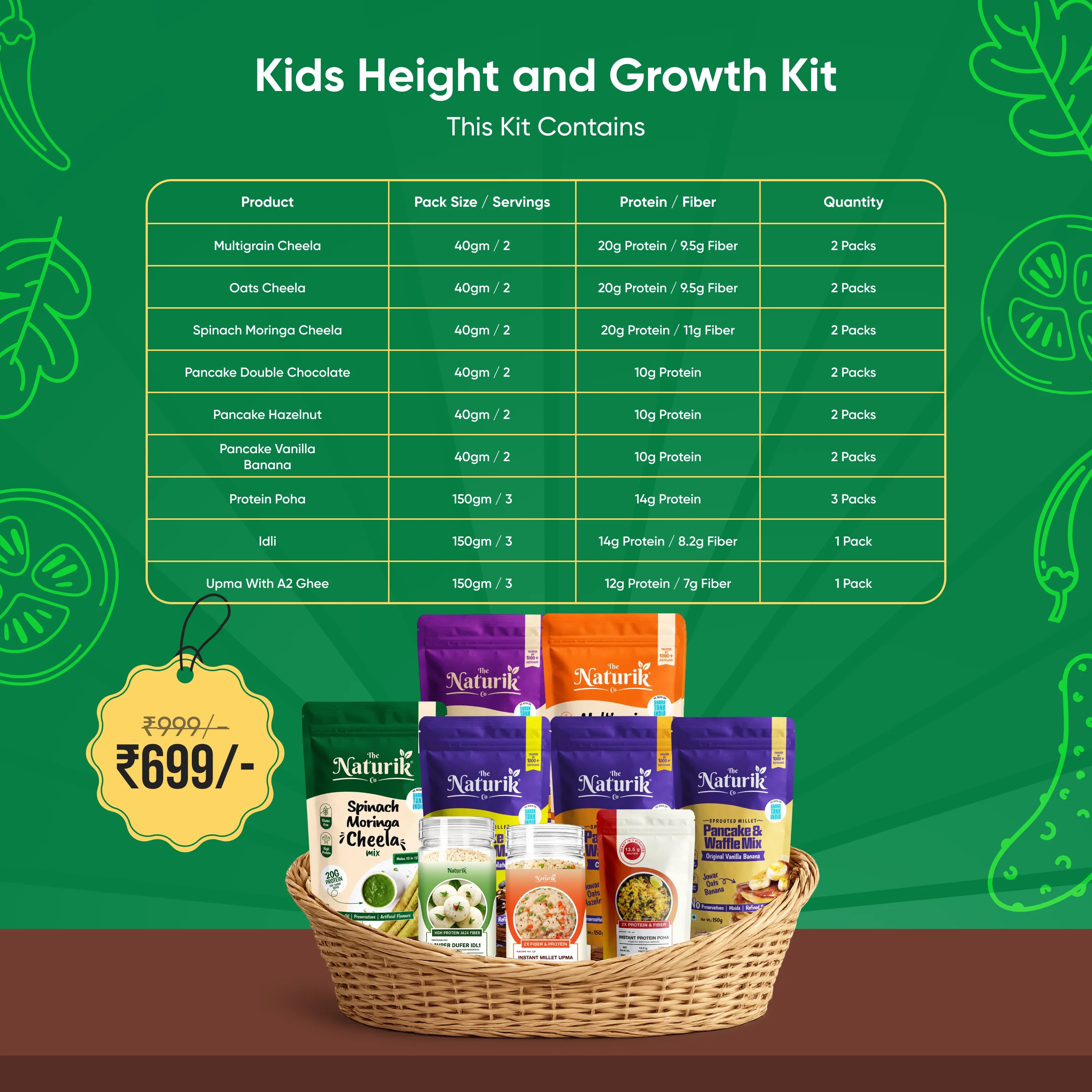 21-Day Kids Height and Growth Kit