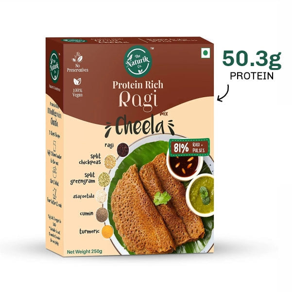 Ragi Protein Cheela - The Naturik Co Chilla Mix