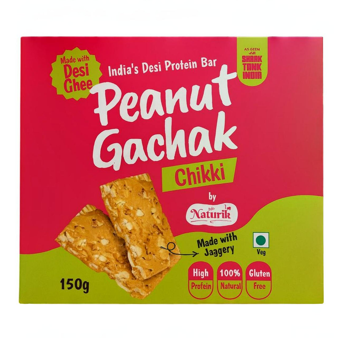 Punjabi Mungfali Gachak 150g – Peanut Chikki with Desi Ghee & Jaggery
