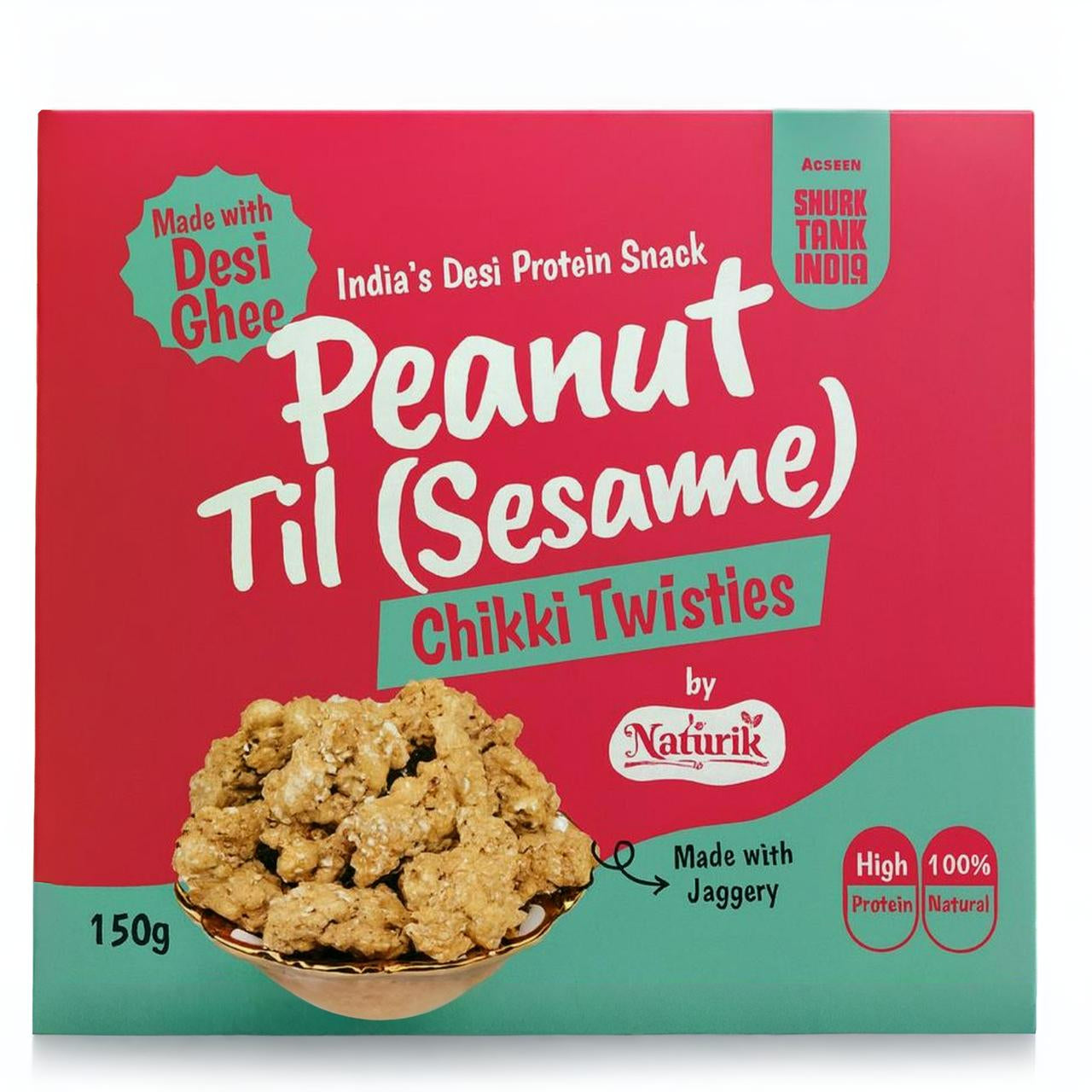 Gachak (Gajak) Marodi Sesame Twisties 150g – Punjabi Til Chikki with Desi Ghee