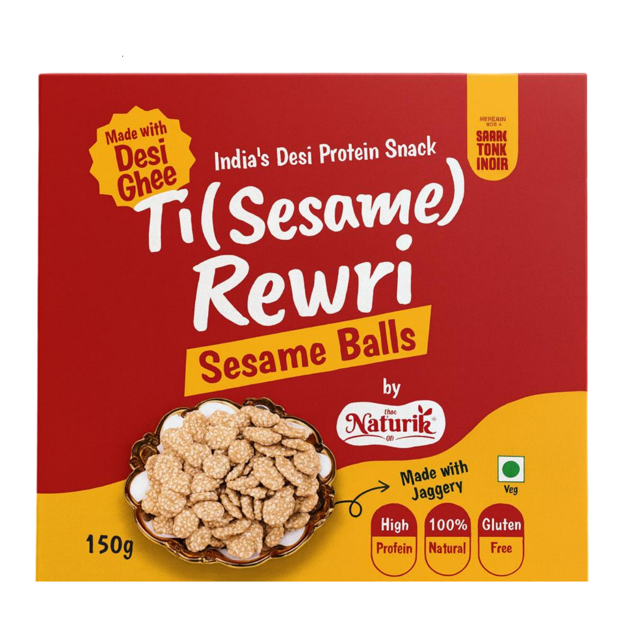 Gachak (Gajak) Sesame Balls 150g – Punjabi Til Chikki Balls with Desi Ghee