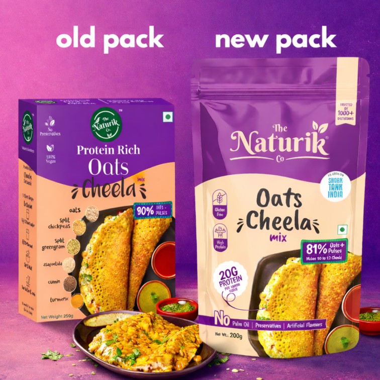 Oats Cheela Mix Pack of 2 (200g each) - Breakfast Combo