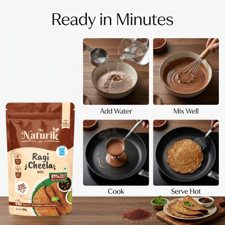 Ragi (Millets) Cheela Mix - 200g each (Pack of 2)