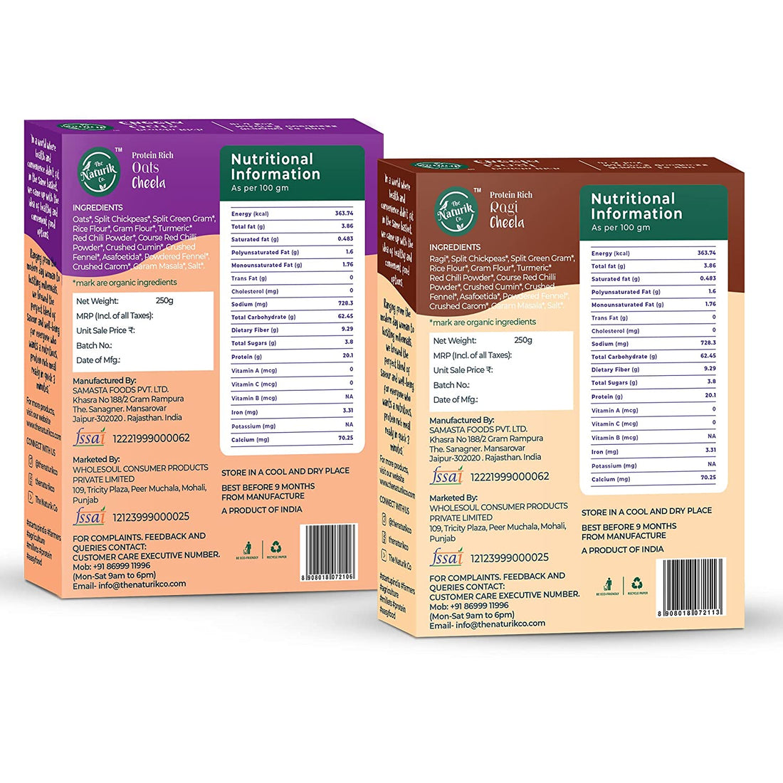 Oats and Ragi Cheela Mix Combo